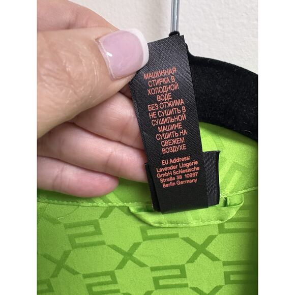 Savage X Fenty Women’s Neon Green Jacquard Robe XXXL READ - Picture 8 of 9